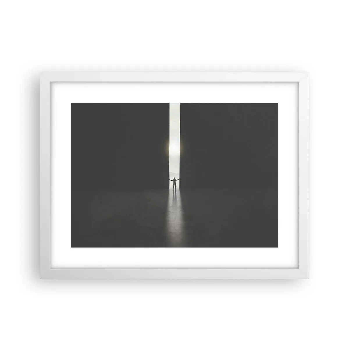 Poszter fekete keretben - Egy lépés a fényes jövő felé - 40x30 cm