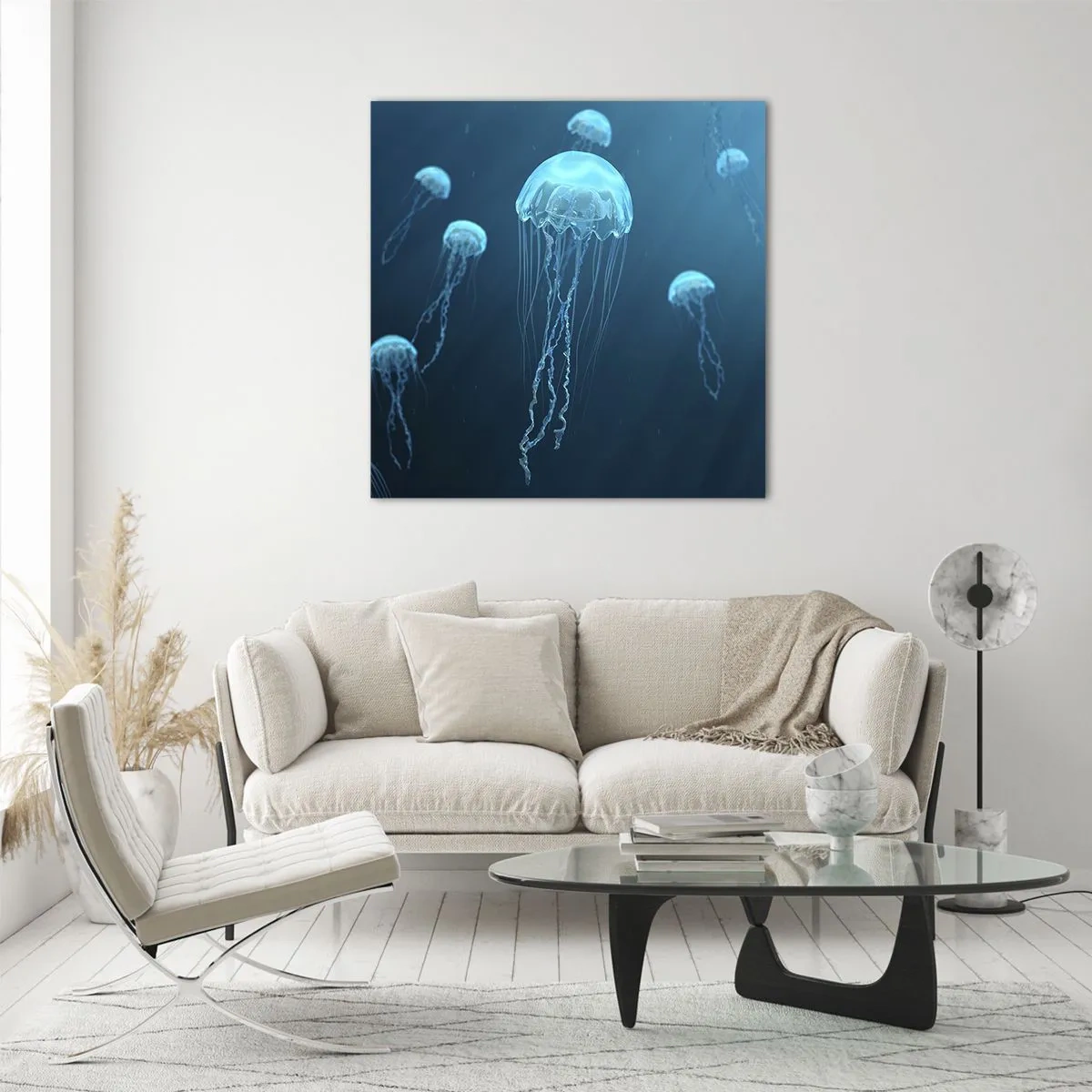 Üveg kép - Óceáni tánc - 60x60 cm