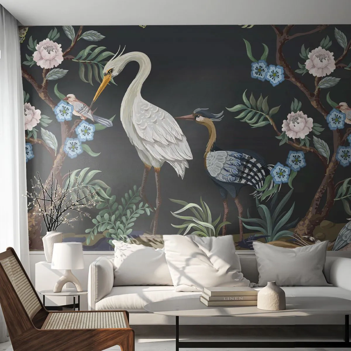 Fotótapéta Premium Sand - Madar parádé - Állatok, Virágok, Madár - 200x140 cm