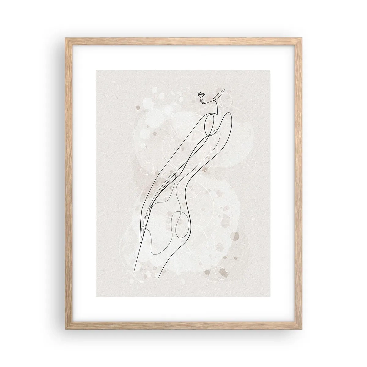 Poszter világos tölgy keretben - Eltévedni nézésben - 40x50 cm