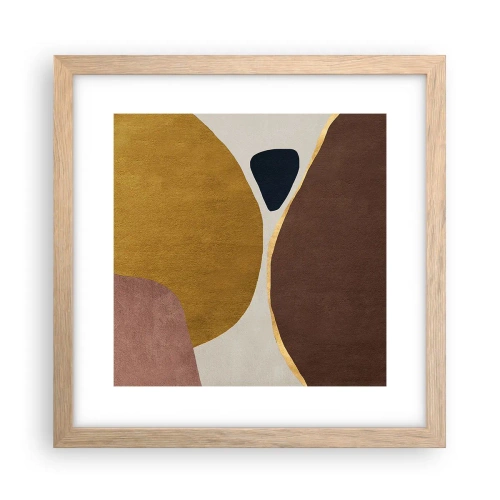 Poszter világos tölgy keretben - Absztrakció - egy hely a térben - 30x30 cm