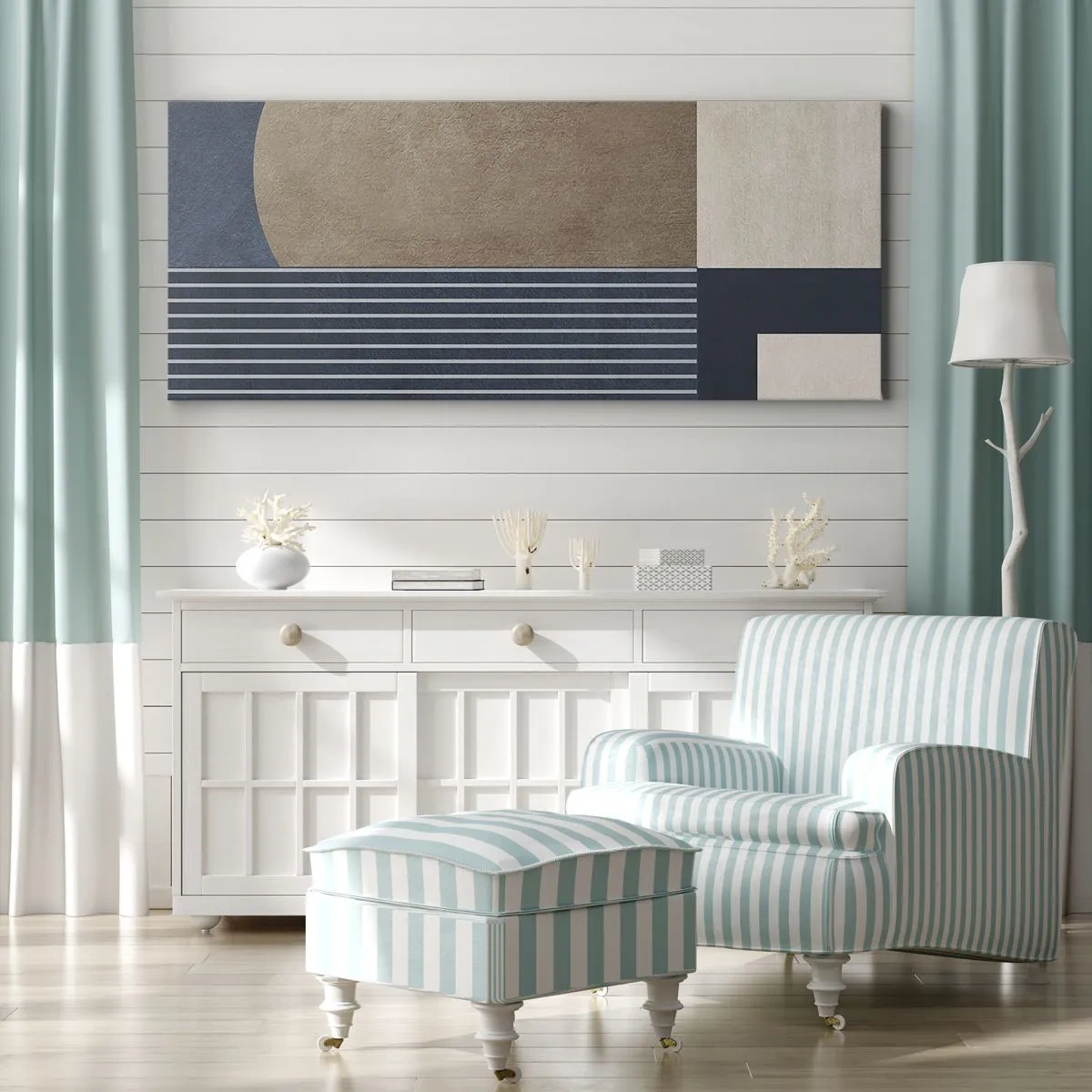 Vászonkép - Az egyszerűség és a kerekség kompozíciója - 90x30 cm