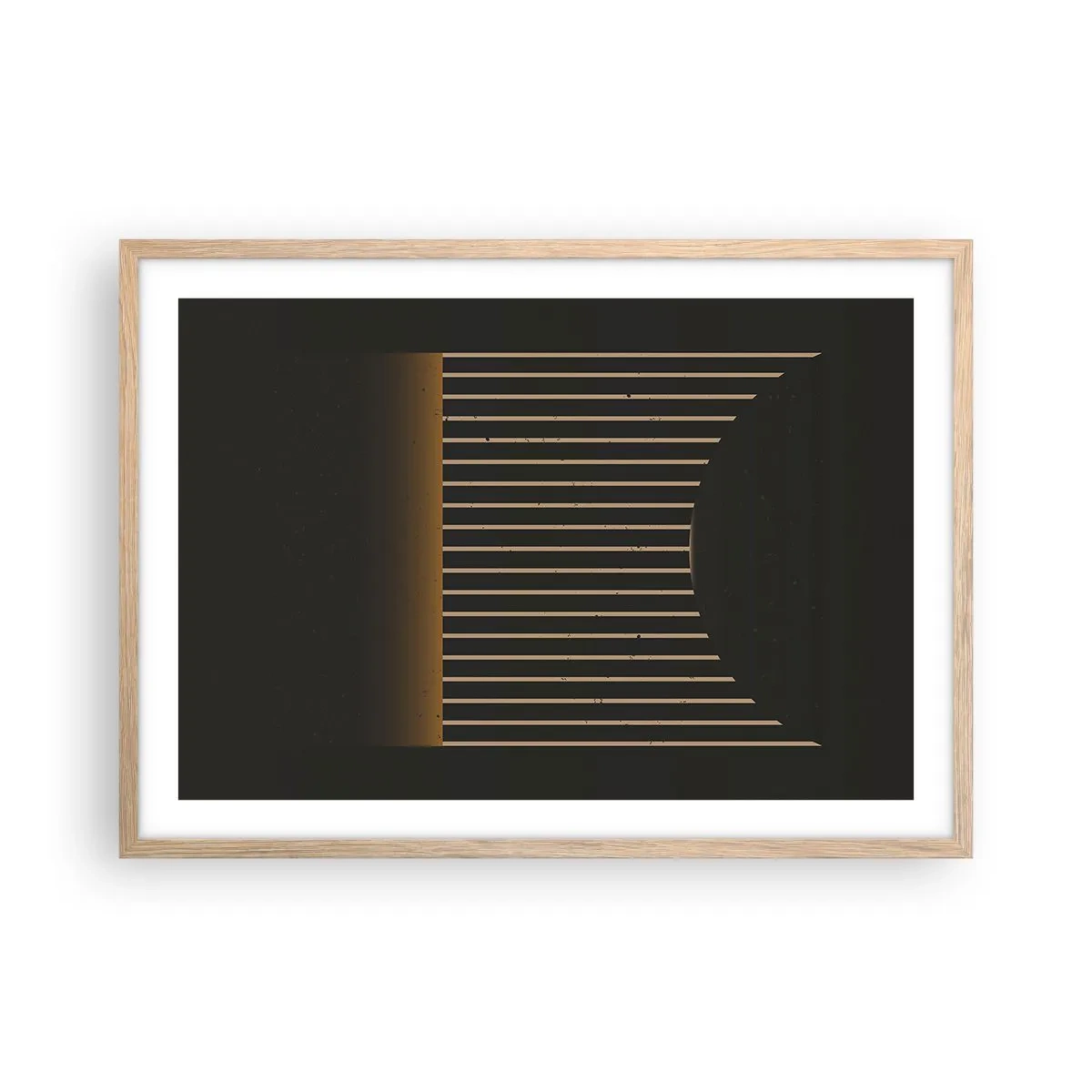 Poszter világos tölgy keretben - Fedezze fel a sötétséget - 70x50 cm