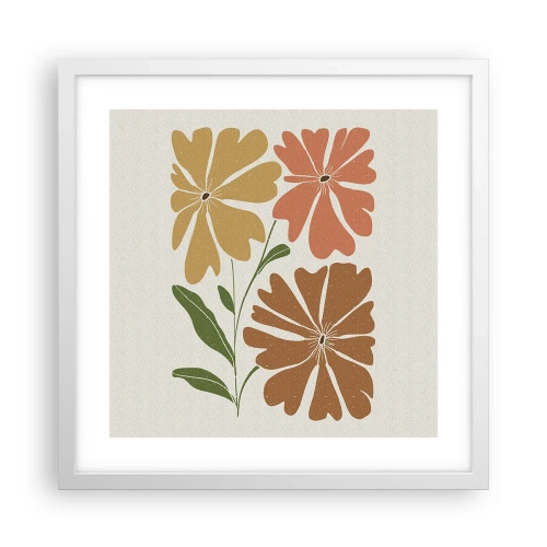 Poszter fekete keretben - Természet és geometria - 40x40 cm