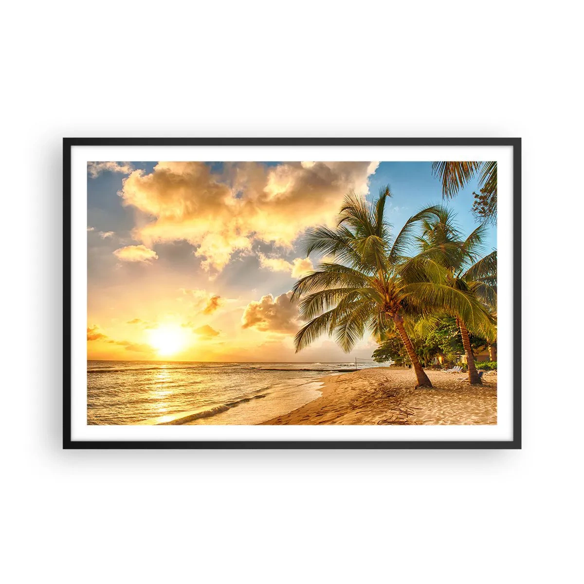 Poszter fehér keretben - Örök nyár, mindig vakáció - 91x61 cm