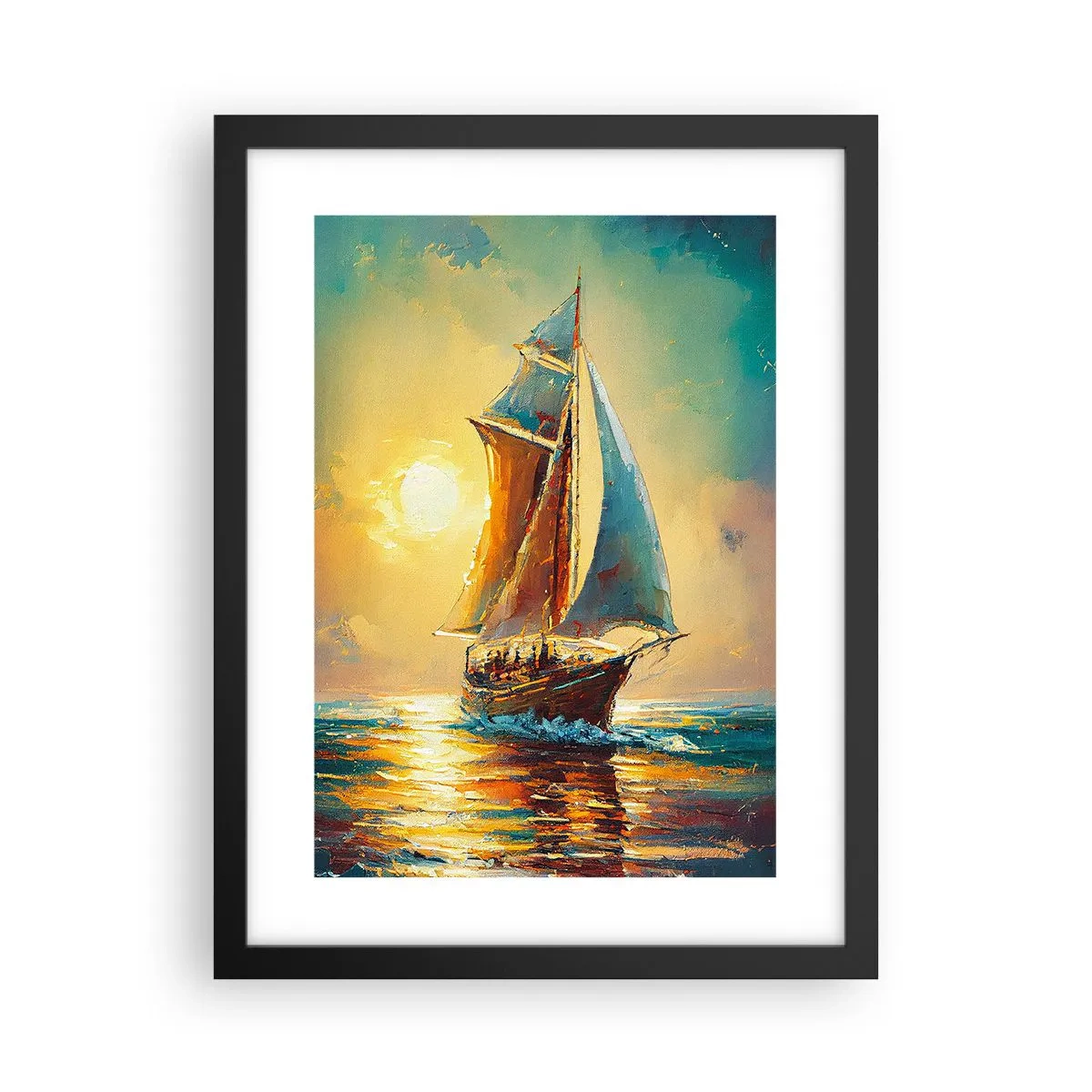 Poszter fehér keretben - Teli vitorlák alatt - 30x40 cm