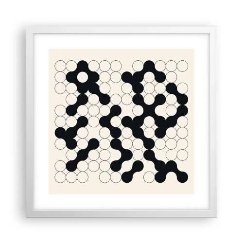 Poszter fekete keretben - Kínai játék - variáció - 40x40 cm