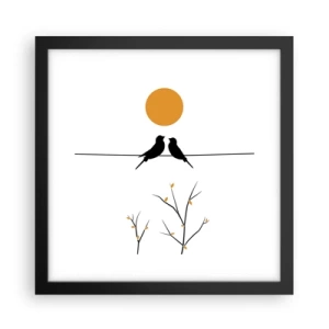 Poszter fehér keretben - Fülemüle este - 30x30 cm