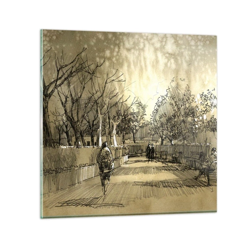 Üveg kép - Egy tollal megállított pillanat - 60x60 cm