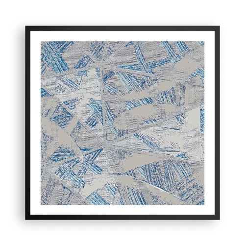 Poszter fehér keretben - A szürkéskék labirintusban - 60x60 cm