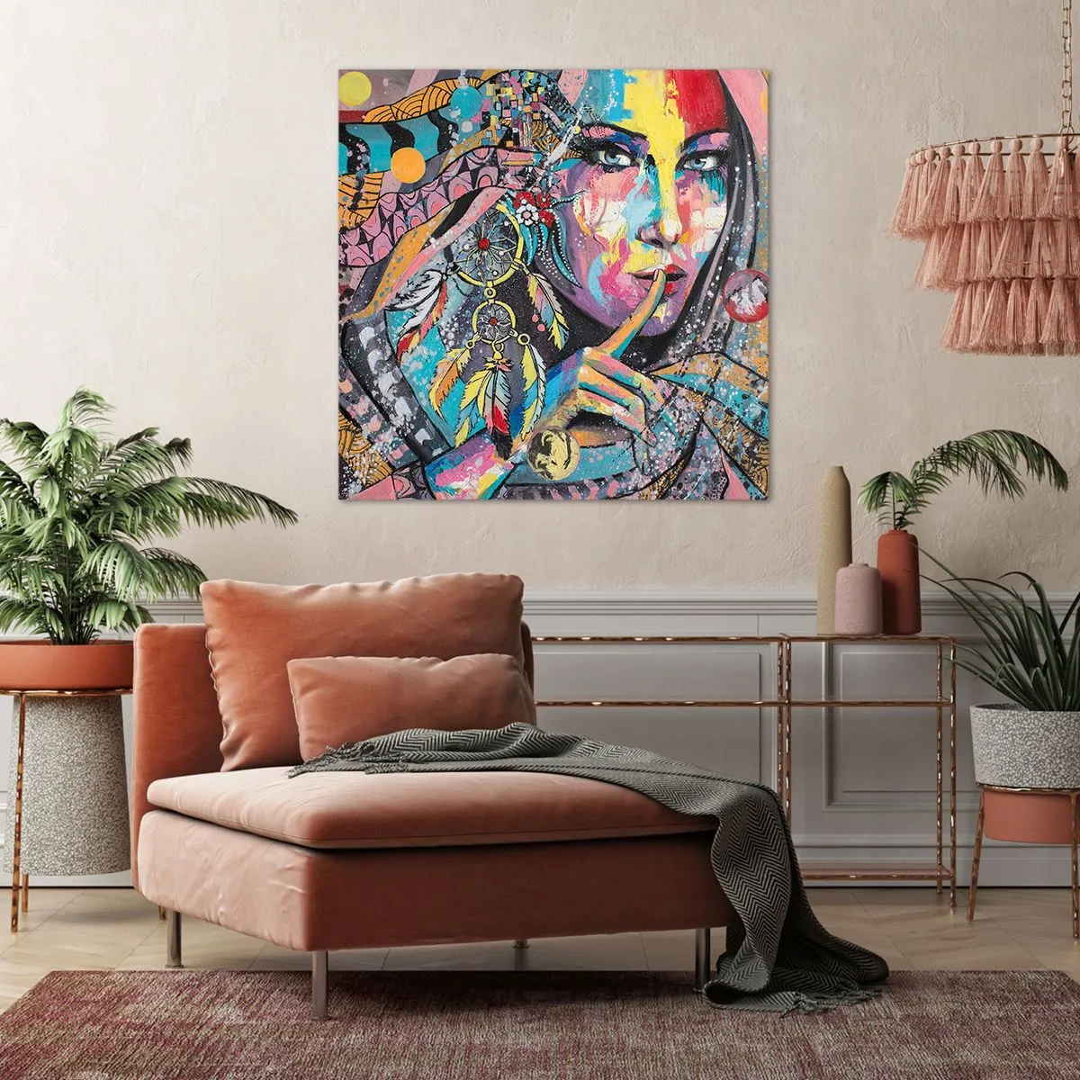 Vászonkép - Maradj csendben, amíg meg nem érted - 40x40 cm