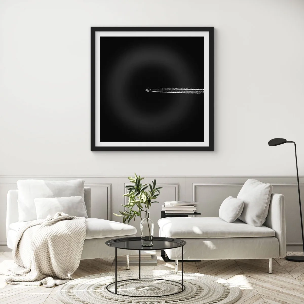 Poszter fehér keretben - Egy másik dimenzióba - 30x30 cm