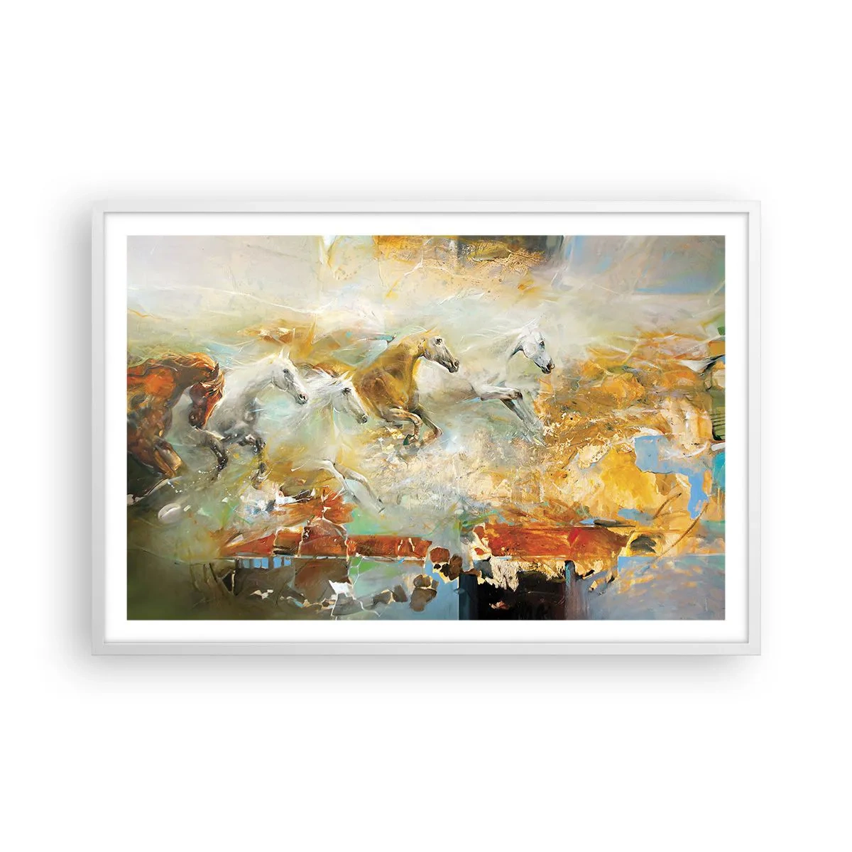 Poszter fekete keretben - Vágta a fényen át  - 91x61 cm