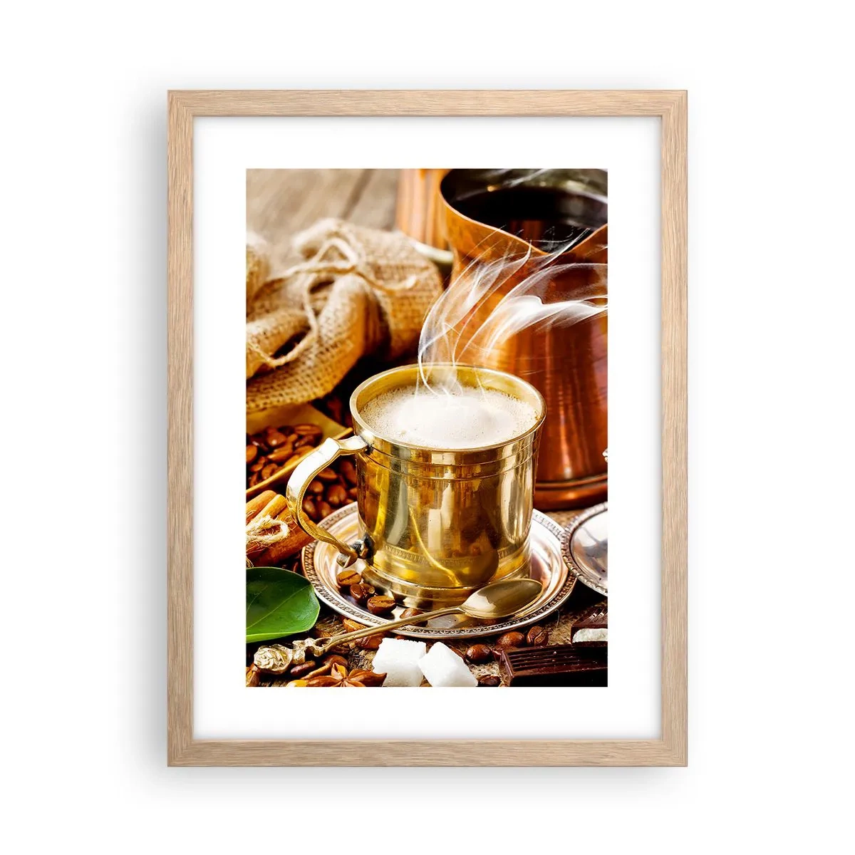 Poszter világos tölgy keretben - Szép napot! - 30x40 cm