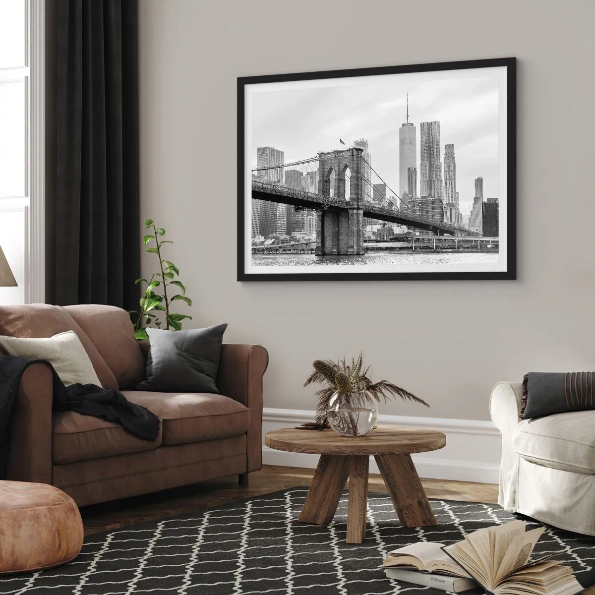Poszter fehér keretben - New York-i hangulat - 91x61 cm