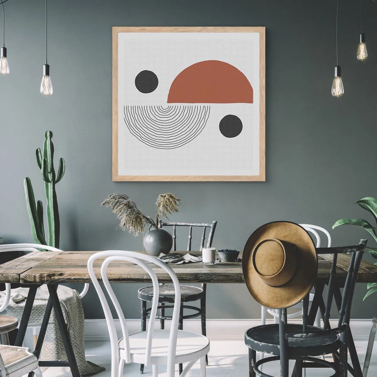 Poszter világos tölgy keretben - A kerék tökéletessége - 60x60 cm