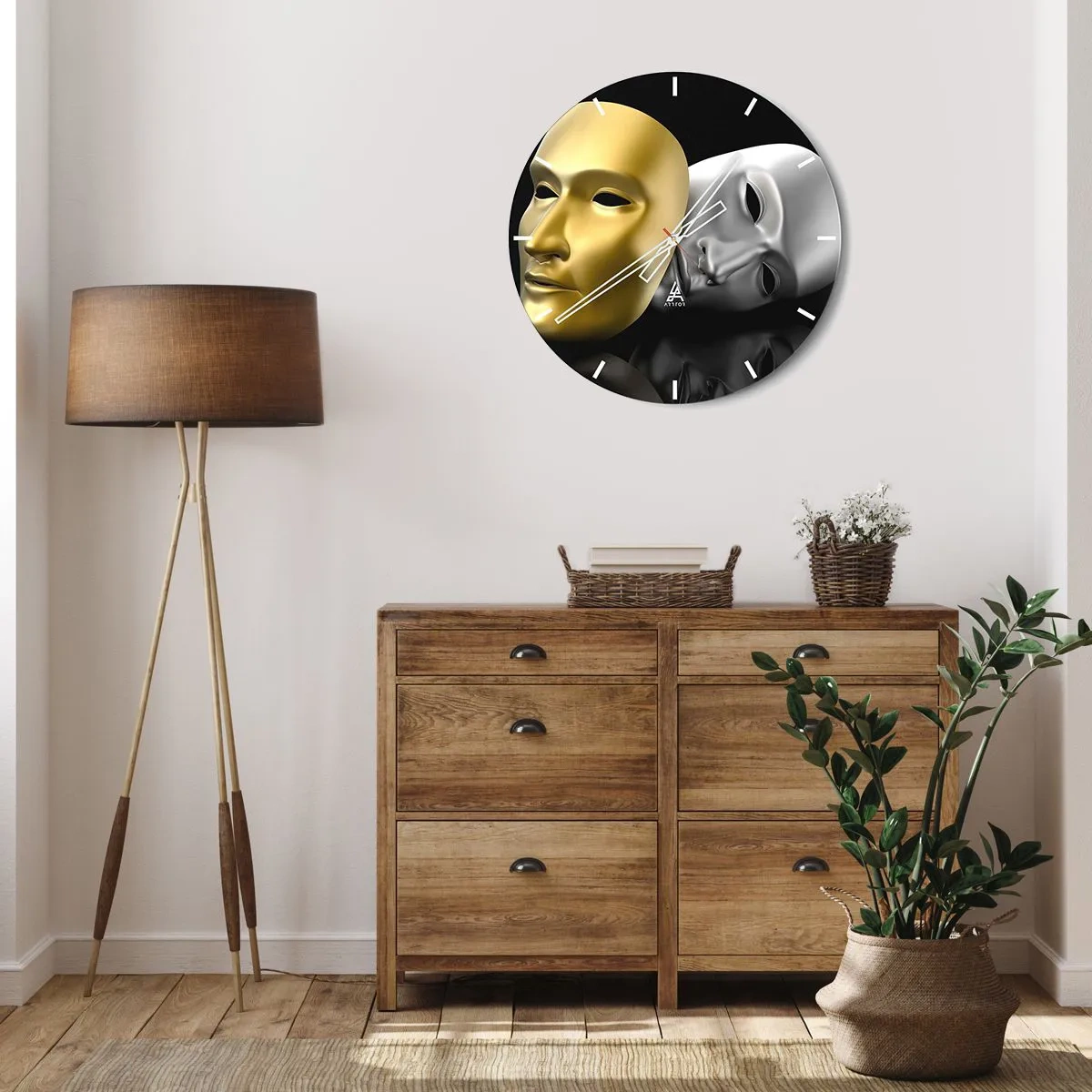 Falióra, Óra - Az élet színház - 40x40 cm