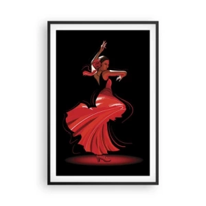 Poszter fehér keretben - A flamenco tüzes szelleme - 61x91 cm