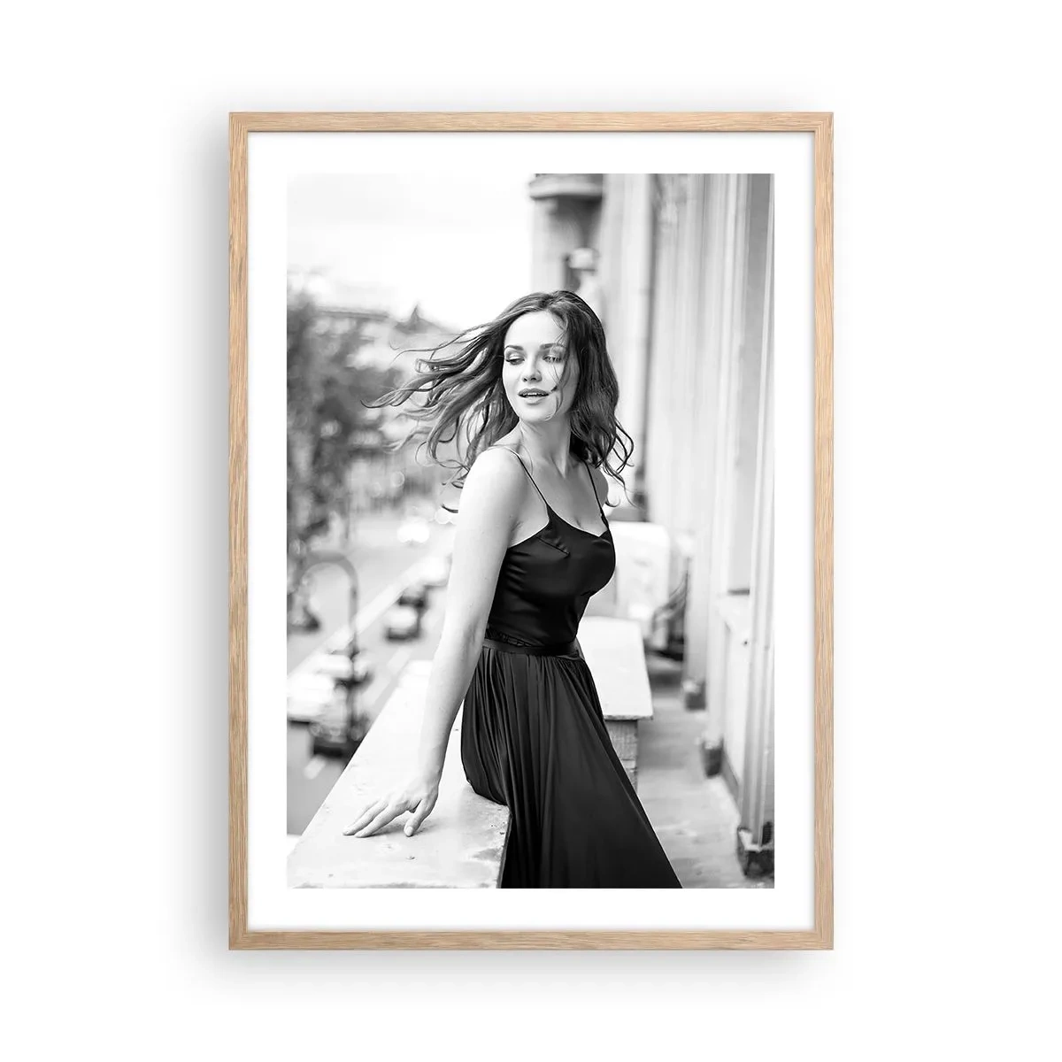 Poszter világos tölgy keretben - Biztosan párizsi - 50x70 cm