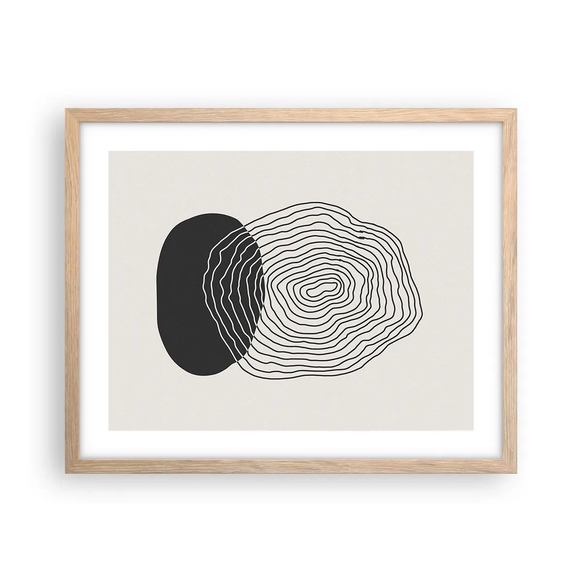 Poszter világos tölgy keretben - Létezés és rángatózás - 50x40 cm