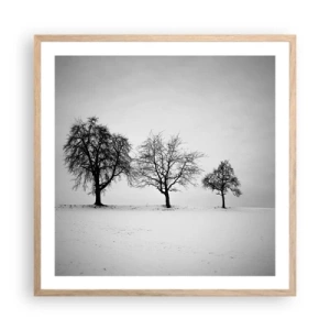 Poszter világos tölgy keretben - Miről álmodoznak? - 60x60 cm