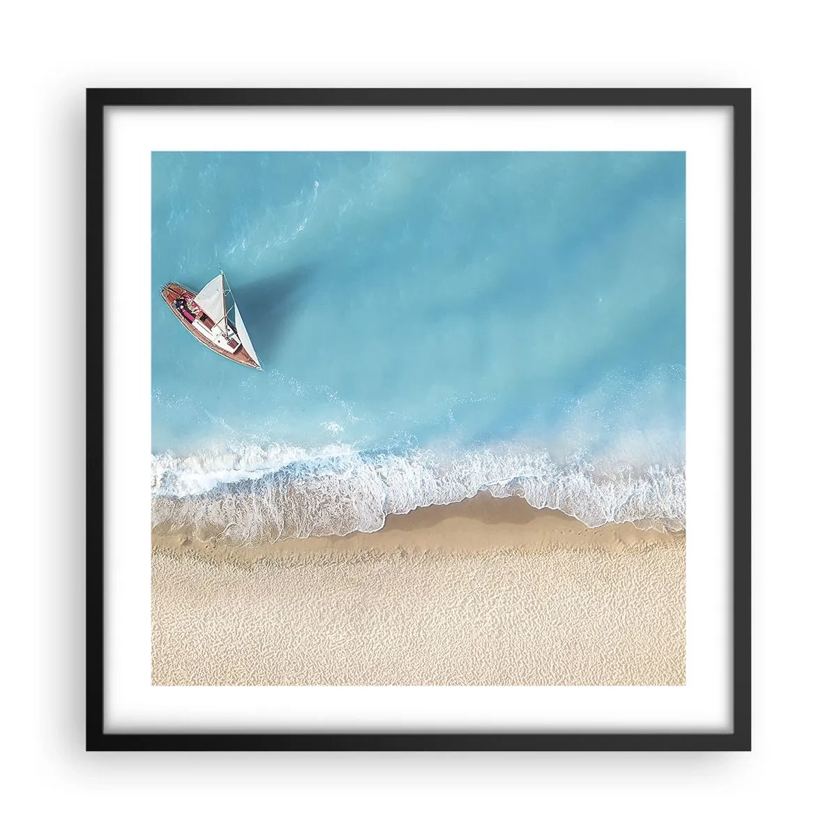 Poszter fehér keretben - A kék és az arany határán - 50x50 cm