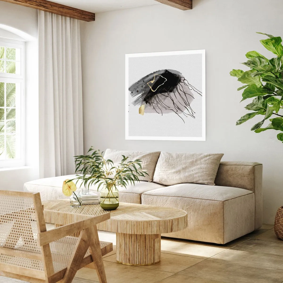 Poszter - Feketében és aranyban - 40x40 cm