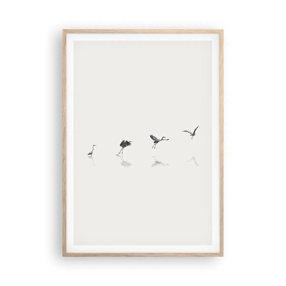 Poszter világos tölgy keretben - Négy egyszerű lépés - 70x100 cm