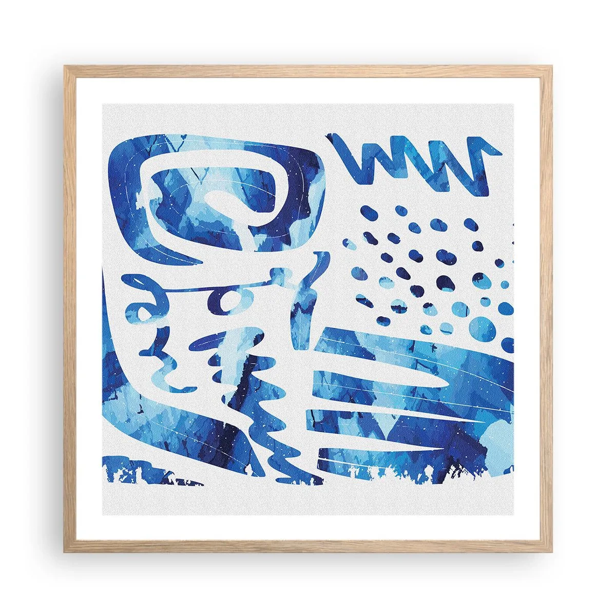 Poszter világos tölgy keretben - Vissza a gyökerekhez - 60x60 cm