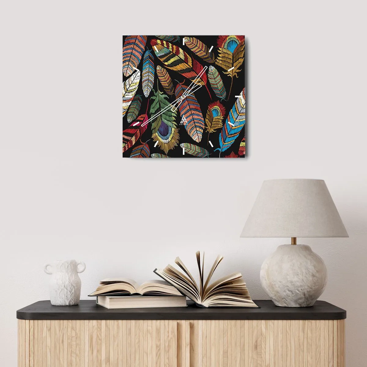 Falióra, Óra - A madárkarnevál - 30x30 cm