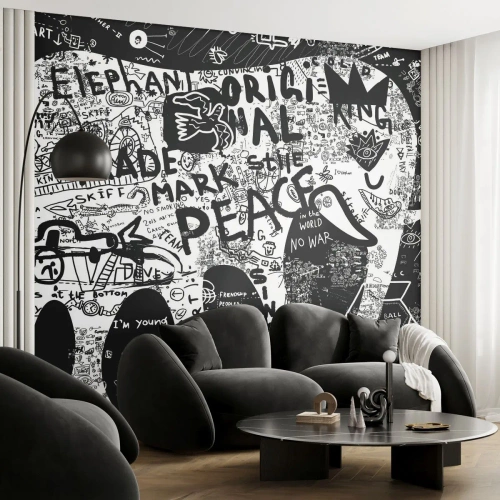 Fotótapéta Premium Sand - Gazdag utcavilág - Falfirkálás, Darab, Grafika - 200x140 cm