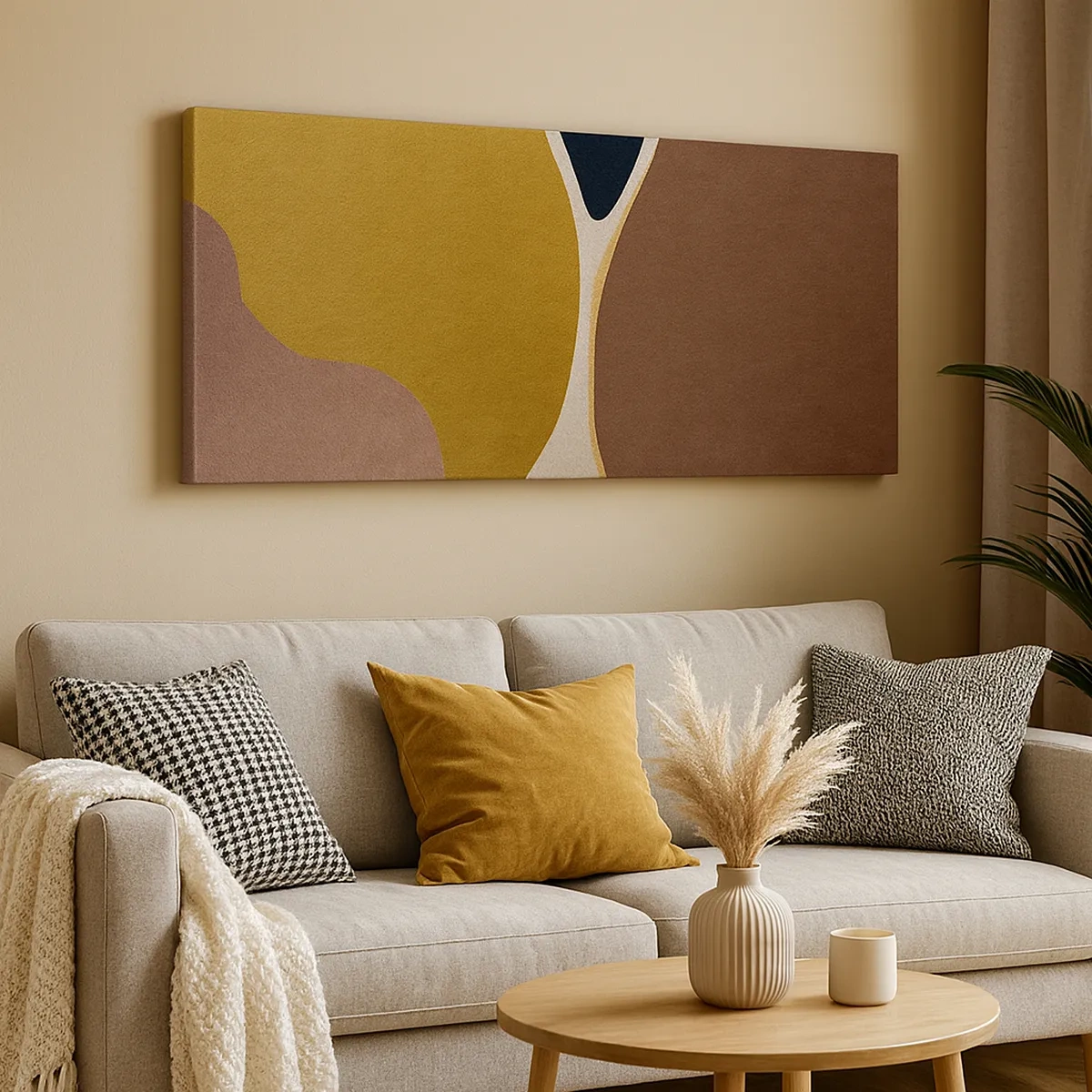 Vászonkép - Absztrakció - egy hely a térben - 30x30 cm