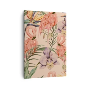 Vászonkép - Rózsaszín balett a virágokban - 70x100 cm