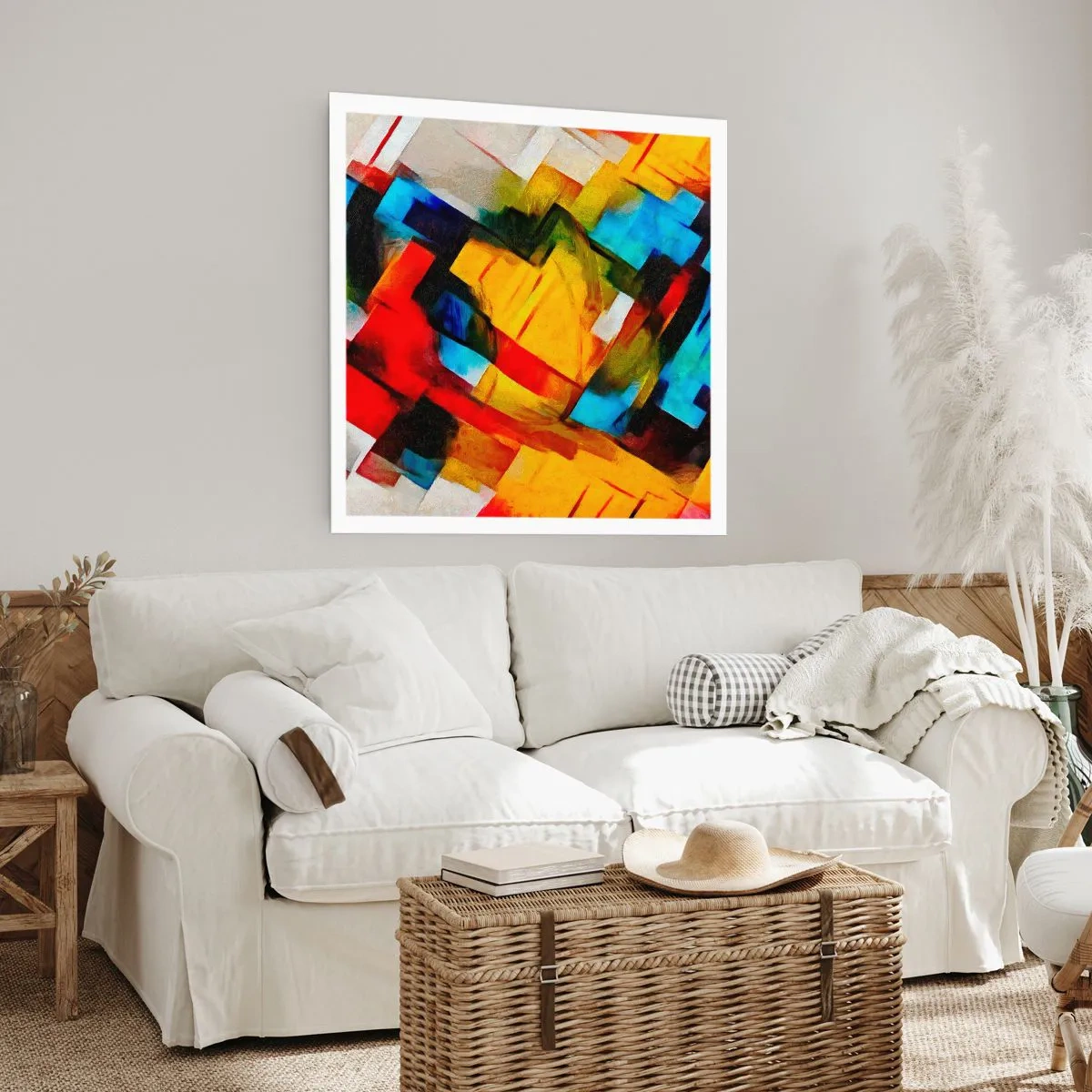 Poszter - Többszínű réteges - 60x60 cm