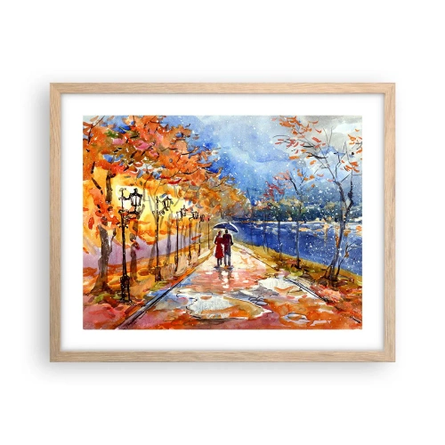 Poszter világos tölgy keretben - Együtt az idő határáig - 50x40 cm