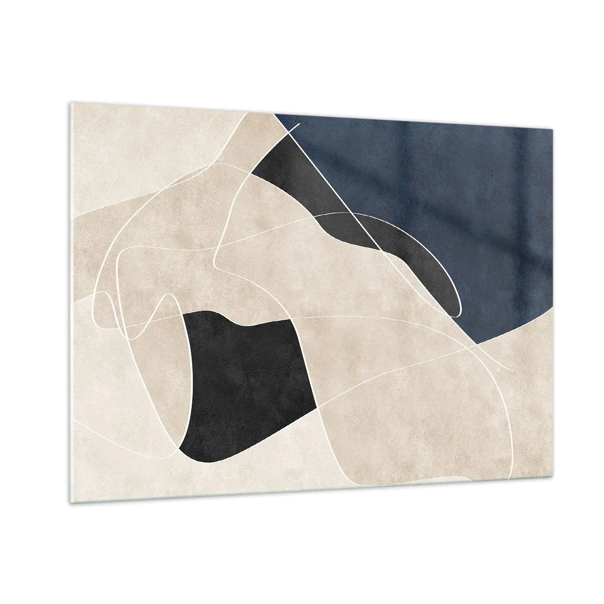 Üveg kép - Absztrakt kompozíció - az árnyalatok kontrasztja - 100x70 cm