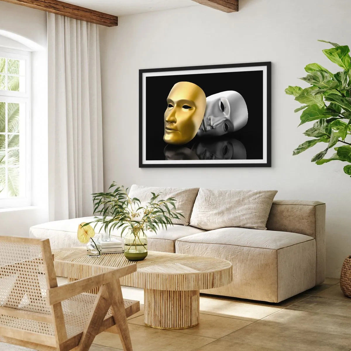 Poszter fehér keretben - Az élet színház - 50x40 cm