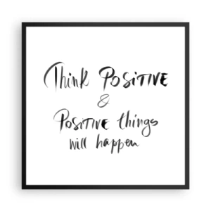 Poszter fehér keretben - Hogyan élj? - 60x60 cm