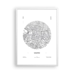 Poszter fekete keretben - Madrid anatómiája - 50x70 cm