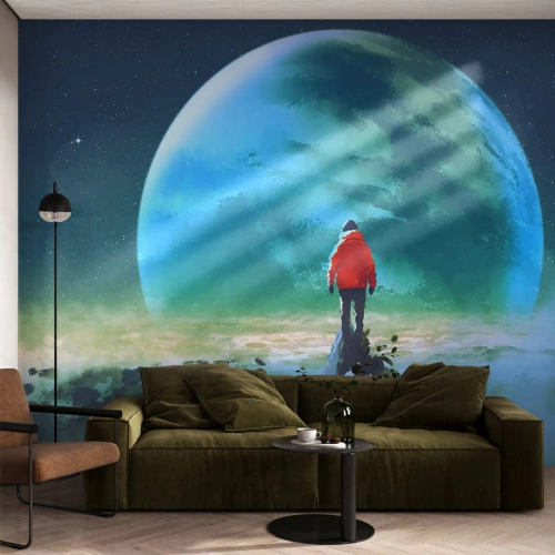 Fotótapéta Premium Canvas - Az új föld felfedezője - Absztrakció, Fantázia, Föld bolygó - 500x350 cm