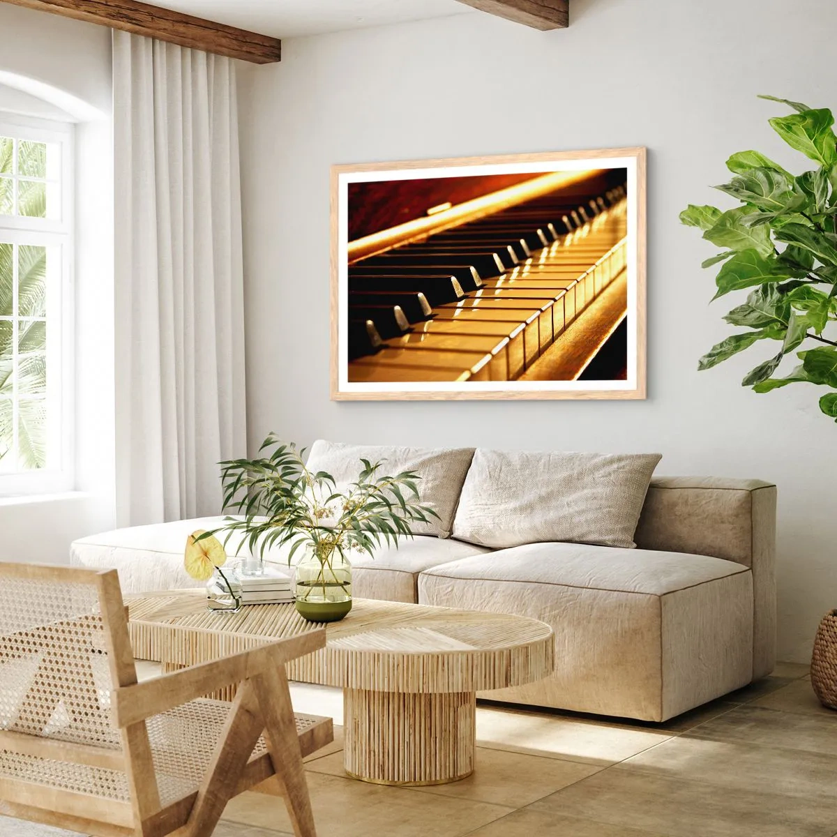 Poszter világos tölgy keretben - Végtelen lehetőségek - 91x61 cm