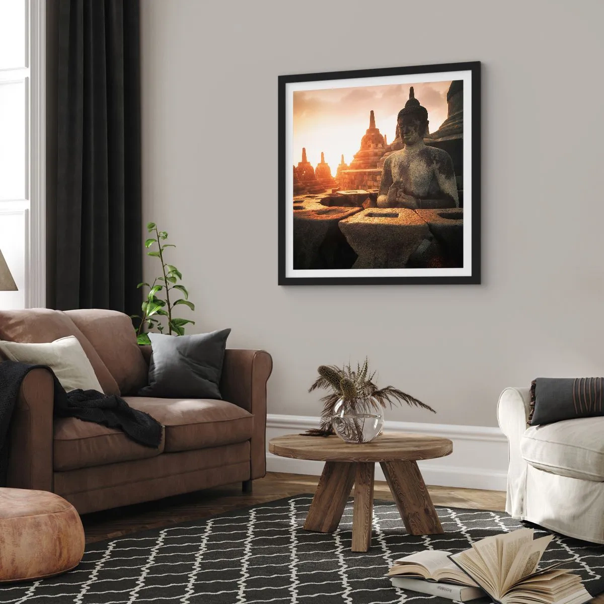 Poszter fehér keretben - A nagy bölcsesség időjárása - 60x60 cm