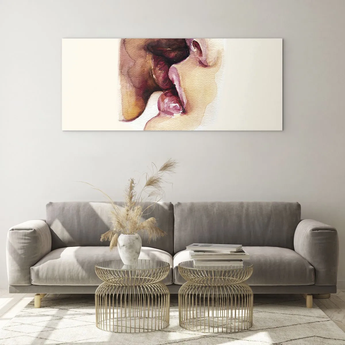 Üveg kép - Mint éjszaka és nap, föld és ég - 90x30 cm