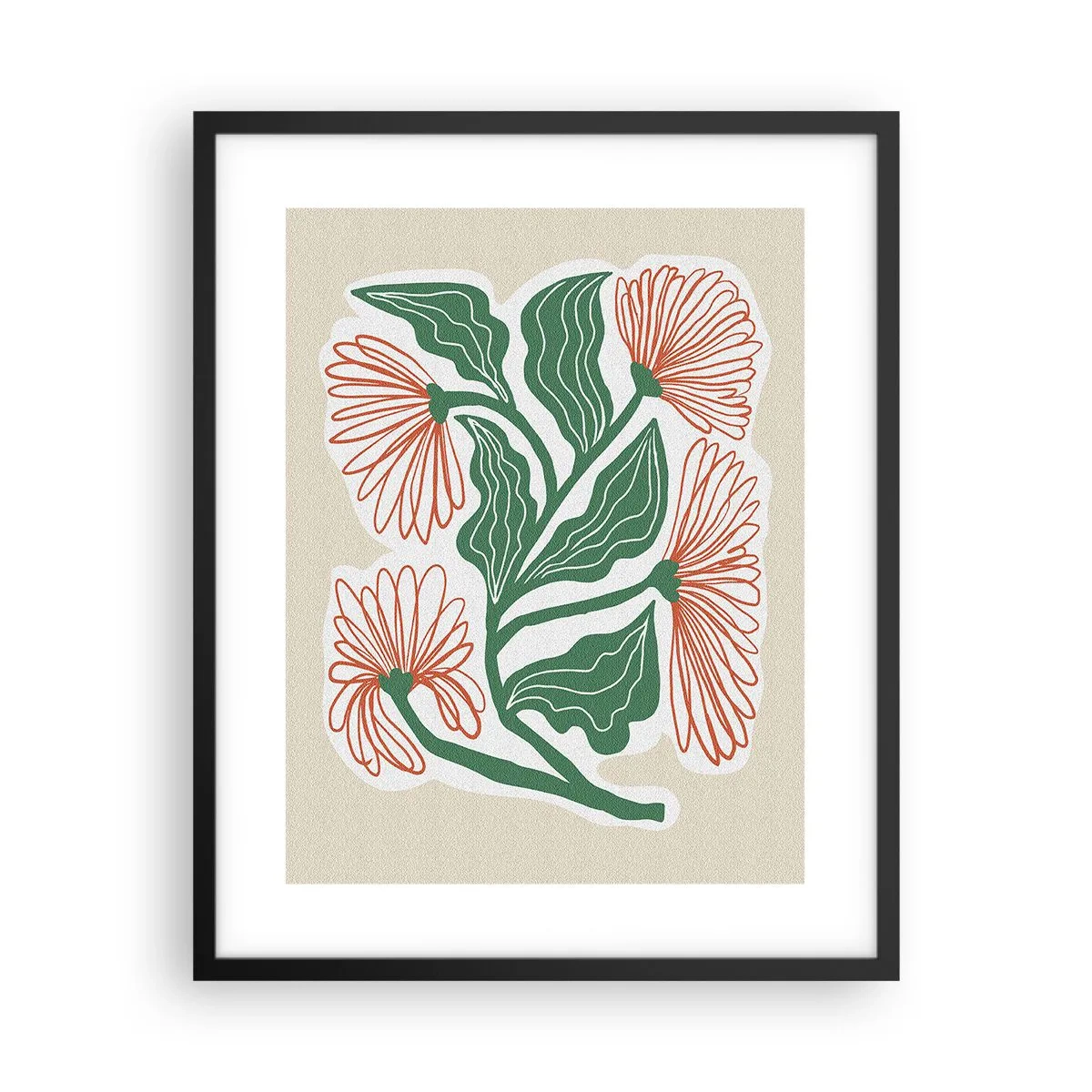 Poszter fehér keretben - Népi és modern - 40x50 cm