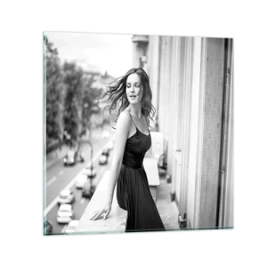 Üveg kép - Biztosan párizsi - 30x30 cm