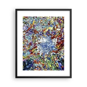 Poszter fehér keretben - Cseppes ólomüveg - 40x50 cm