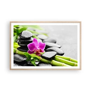 Poszter világos tölgy keretben - Nyugodt egyensúlyban - 91x61 cm