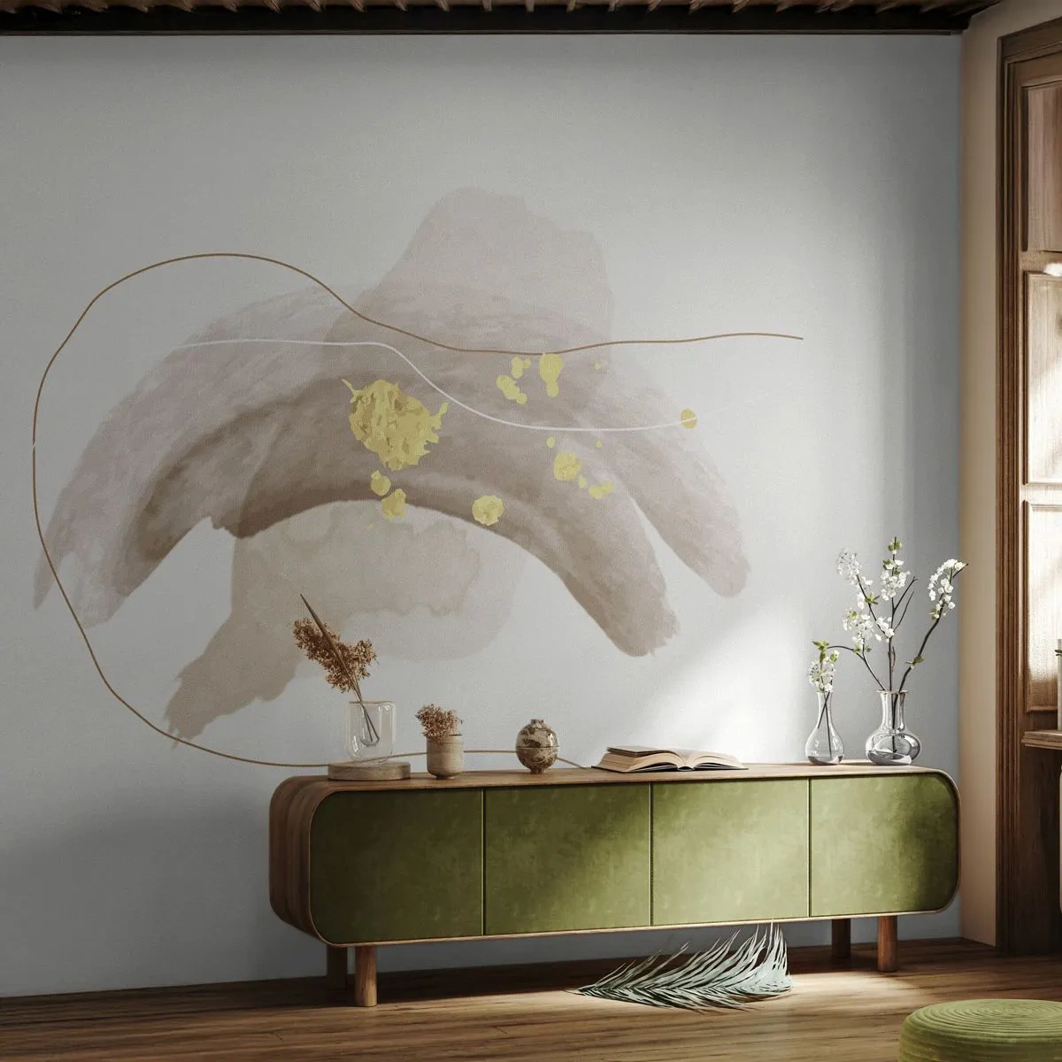 Fotótapéta Premium Sand - Megtalált az űrben - Absztrakció, Darab, Modern minta - 150x105 cm