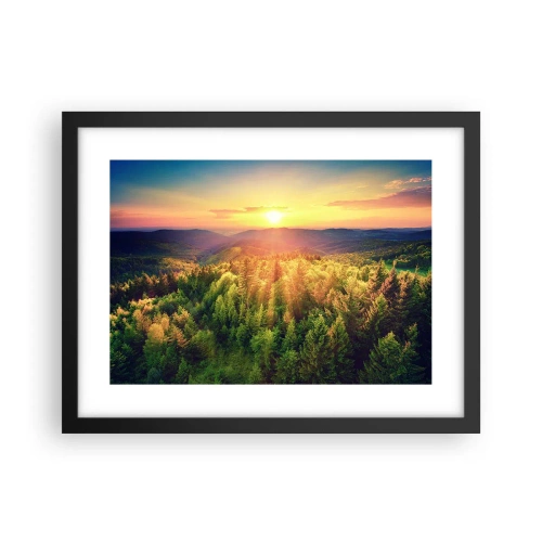 Poszter fehér keretben - Hegytetők és csúcsok - 40x30 cm