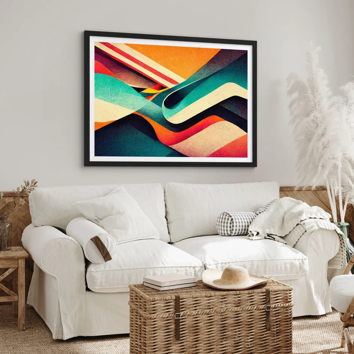 Poszter fehér keretben - Intenzív kompozíció - 70x50 cm